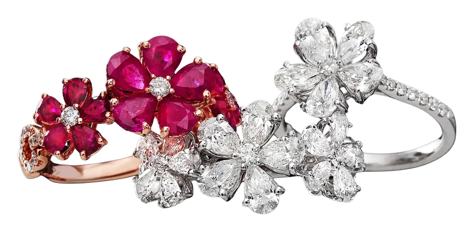 Bloom Alone flower rings