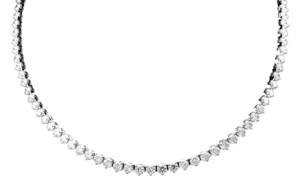 Diamond Match Point tennis necklace