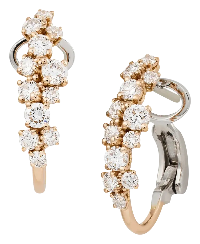 Milky Way Bypass Hoop earrings